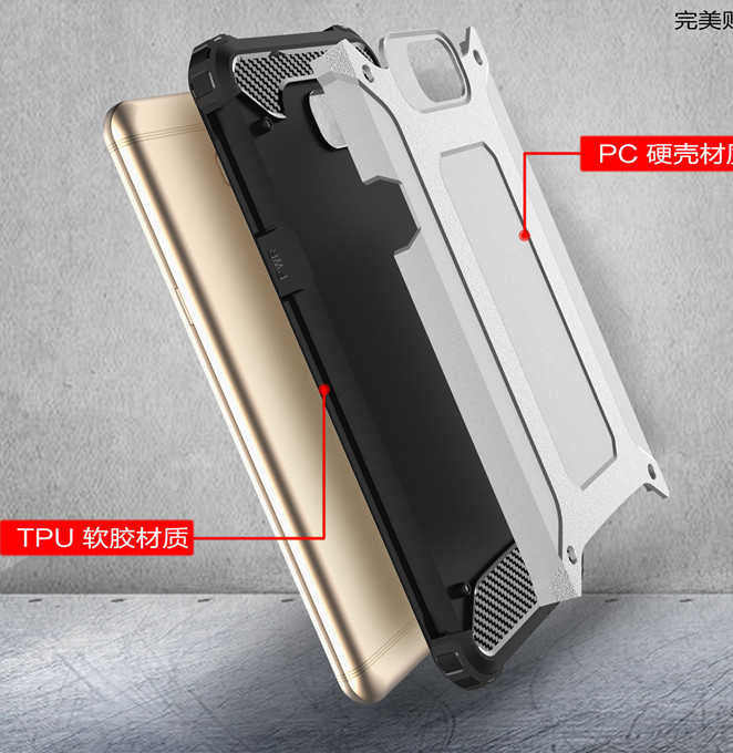 Galaxy C5 Kılıf Zore Crash Silikon Kapak Gold