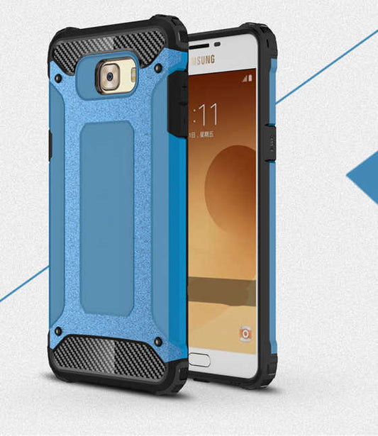 Galaxy C5 Kılıf Zore Crash Silikon Kapak Mavi