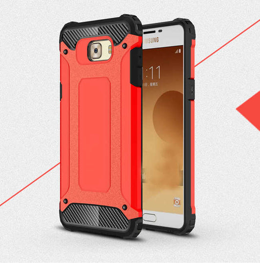 Galaxy C5 Pro Kılıf Zore Crash Silikon Kapak Kırmızı