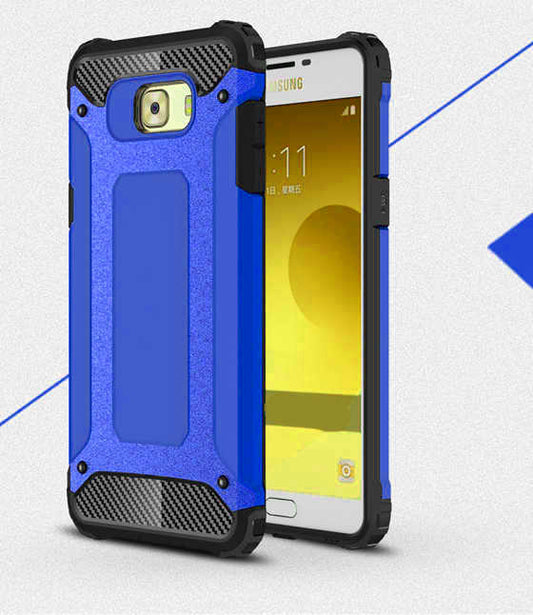 Galaxy C5 Pro Kılıf Zore Crash Silikon Kapak Mavi