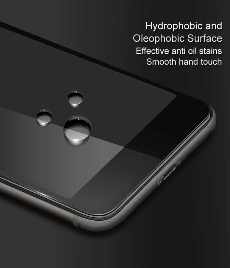 Galaxy C8 Zore Ekranı Tam Kaplayan Düz Cam Koruyucu Gold