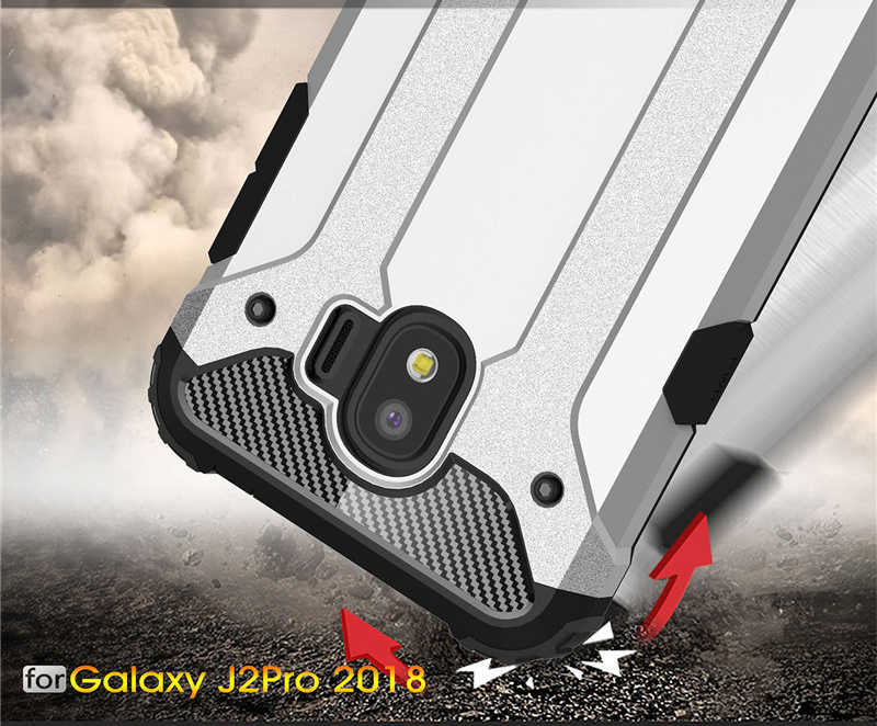 Galaxy J2 Pro 2018 Kılıf Zore Crash Silikon Kapak Mavi