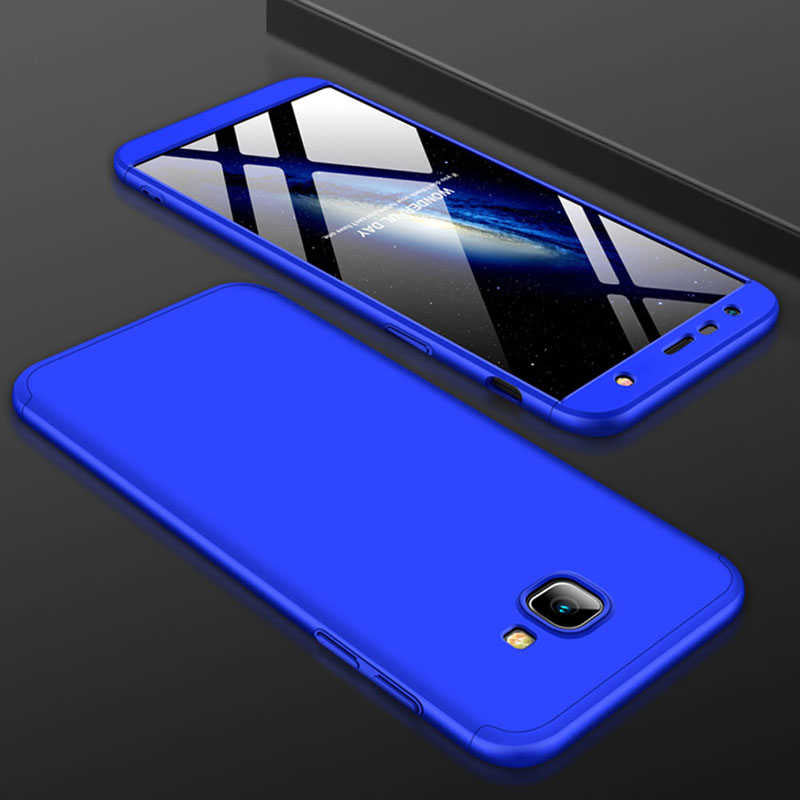 Galaxy J4 Plus Kılıf Zore Ays Kapak Siyah-Mavi