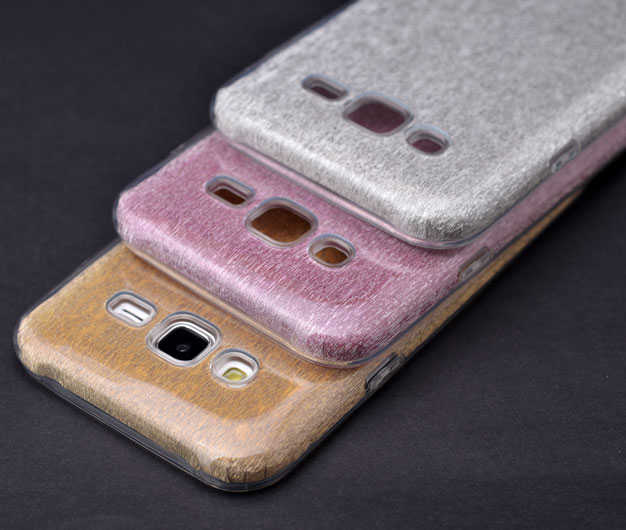 Galaxy J5 Kılıf Zore Shining Silikon Gümüş