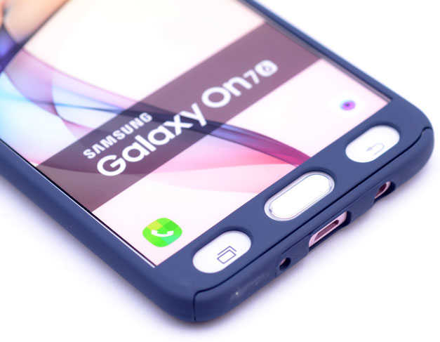 Galaxy J5 Prime Kılıf Zore 360 3 Parçalı Rubber Kapak Rose Gold
