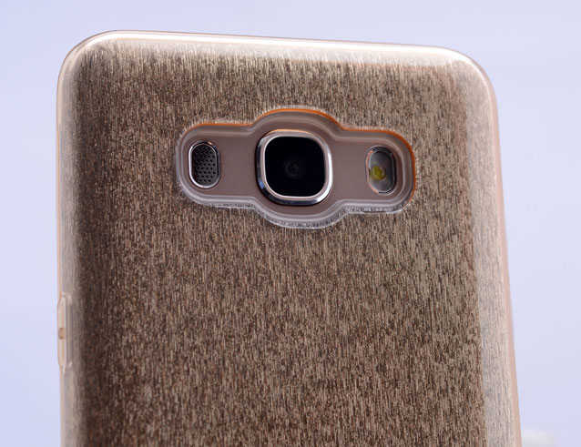 Galaxy J7 2016 Kılıf Zore Shining Silikon Gümüş