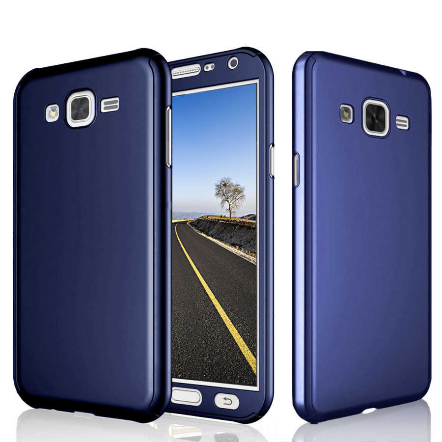 Galaxy J7 Core Kılıf Zore 360 3 Parçalı Rubber Kapak Gold