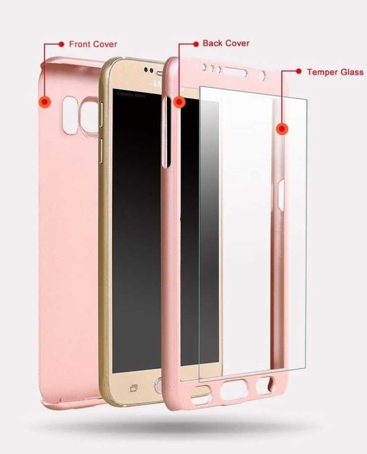 Galaxy J7 Core Kılıf Zore 360 3 Parçalı Rubber Kapak Lacivert