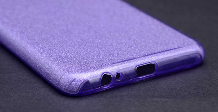 Galaxy J7 Max Kılıf Zore Shining Silikon Rose Gold