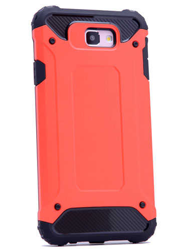 Galaxy J7 Prime Kılıf Zore Crash Silikon Kapak Kırmızı