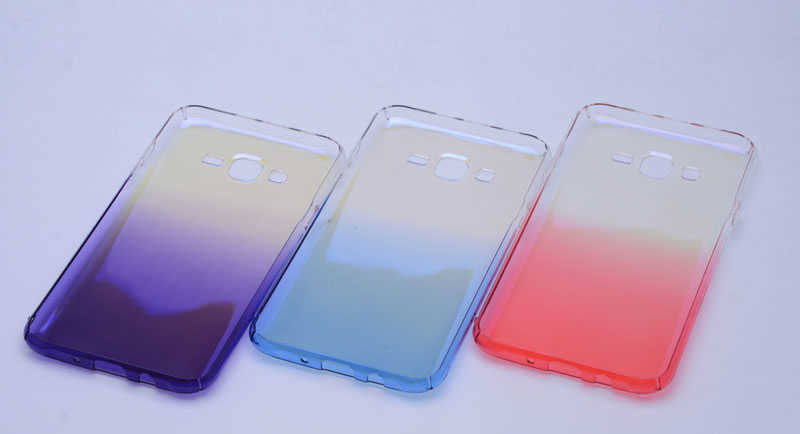 Galaxy J7 Zore Renkli Transparan Kapak Mavi