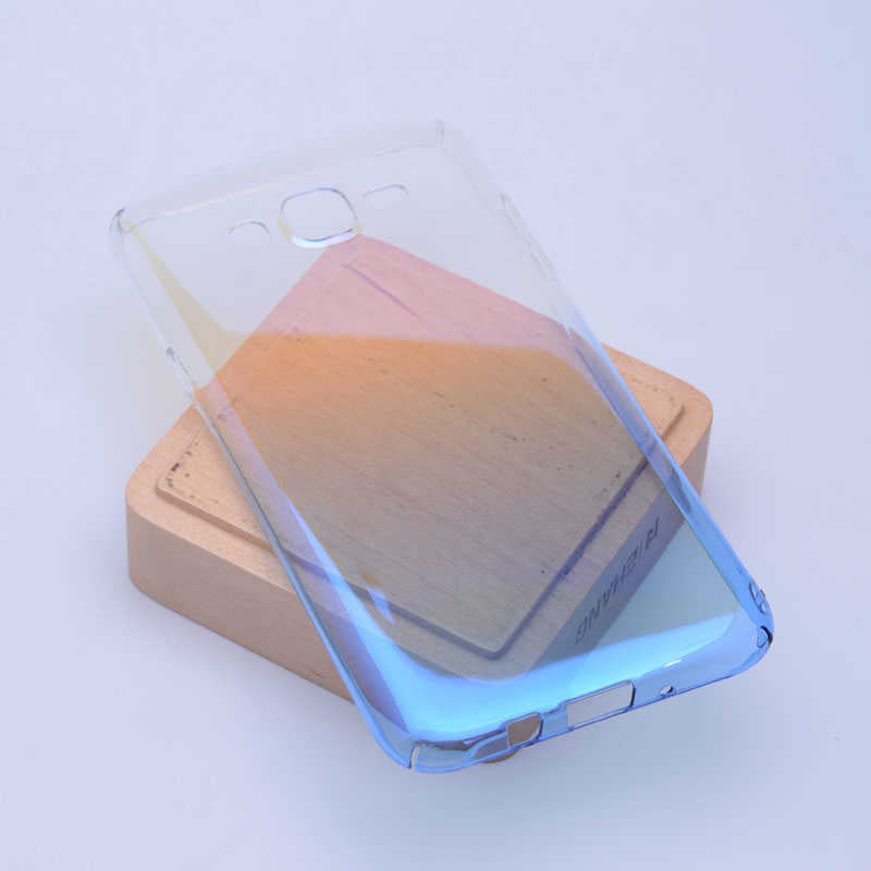 Galaxy J7 Zore Renkli Transparan Kapak Mavi