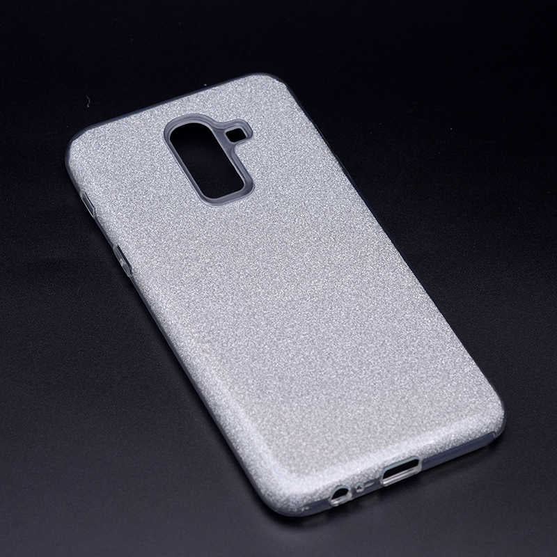 Galaxy J8 Kılıf Zore Shining Silikon Mavi