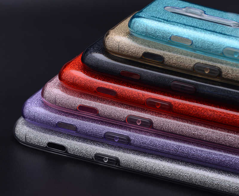 Galaxy J8 Kılıf Zore Shining Silikon Rose Gold