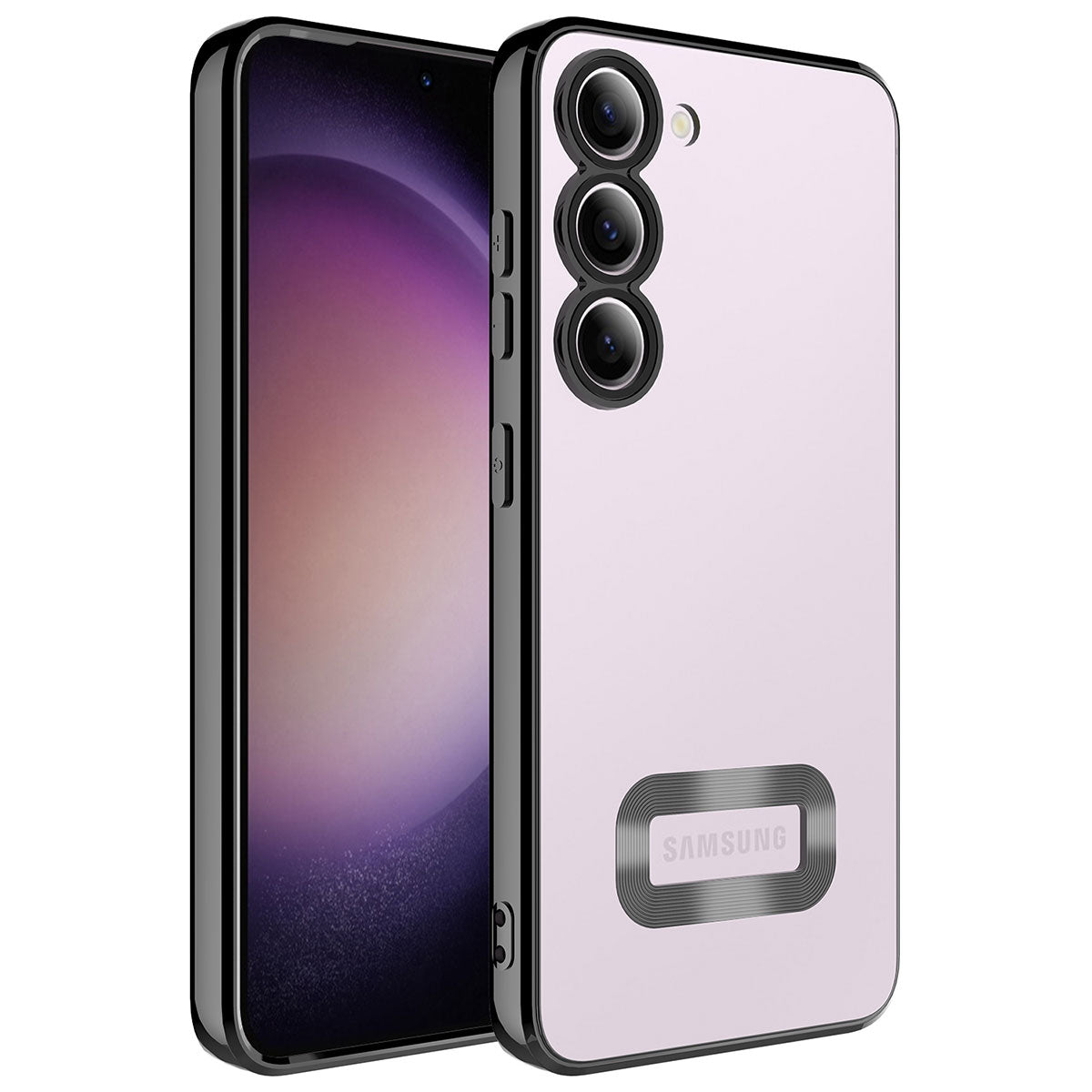 Galaxy S23 Kılıf Kamera Korumalı Logo Gösteren Zore Omega Kapak Sierra Mavi