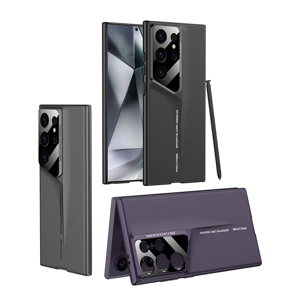 Galaxy S23 Ultra Kılıf Ultra İnce Kamera Korumalı Sert Rubber Zore Procase Kapak Gri