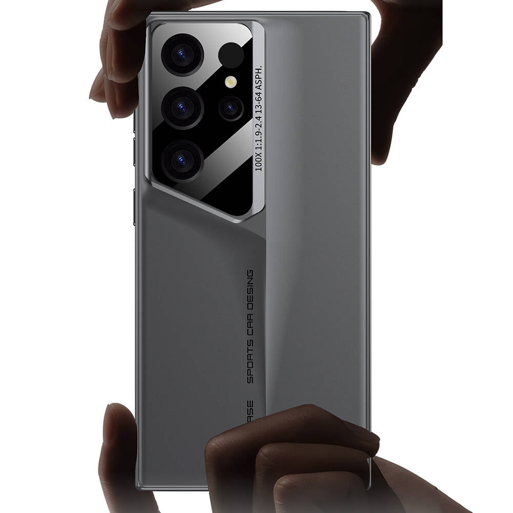 Galaxy S23 Ultra Kılıf Ultra İnce Kamera Korumalı Sert Rubber Zore Procase Kapak Gri
