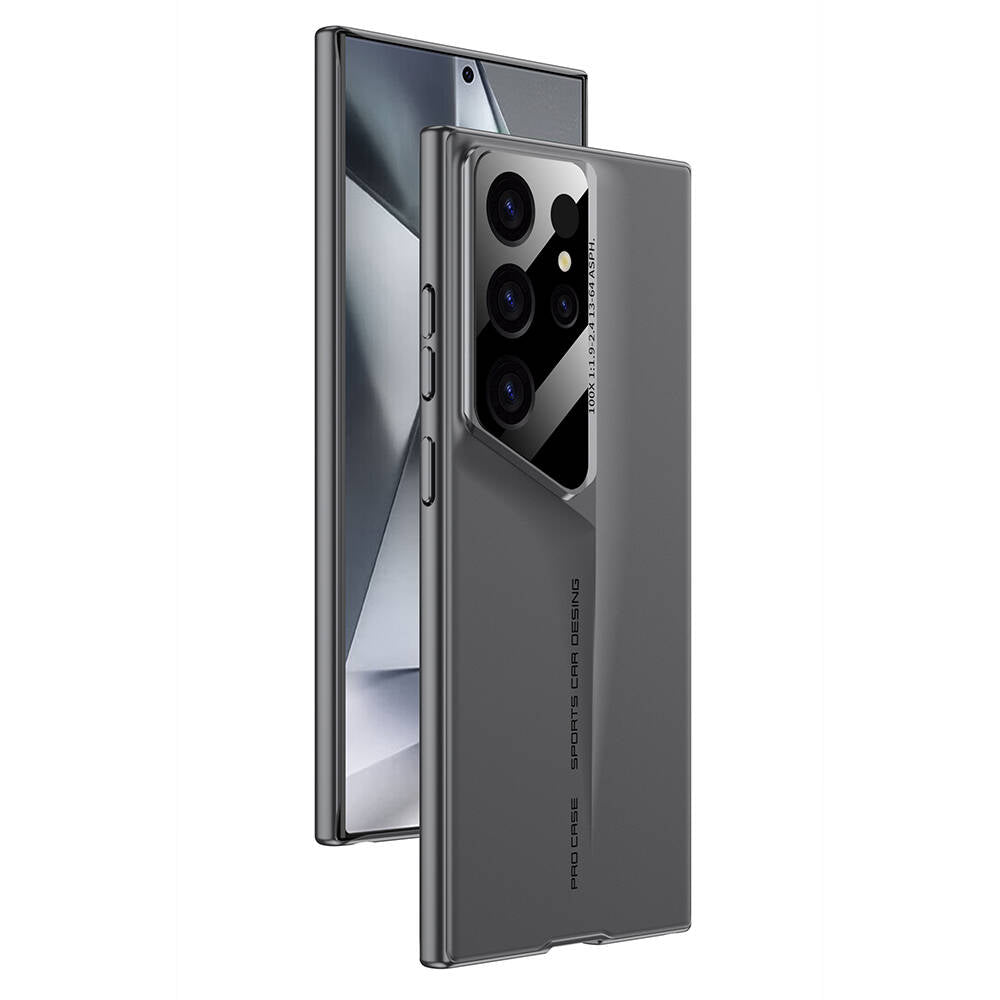 Galaxy S23 Ultra Kılıf Ultra İnce Kamera Korumalı Sert Rubber Zore Procase Kapak Gri