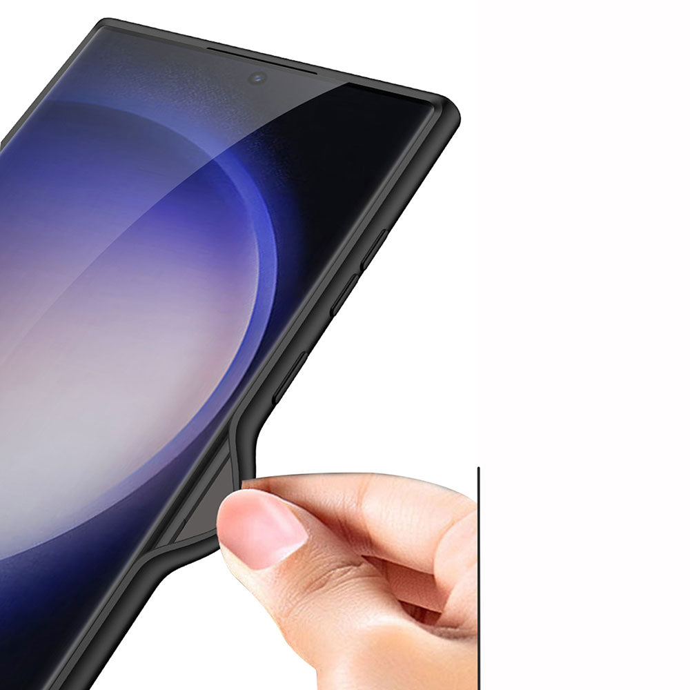 Galaxy S23 Ultra Kılıf Wireless Şarj Özellikli Zore Kıpta Magsafe Silikon Kapak Siyah