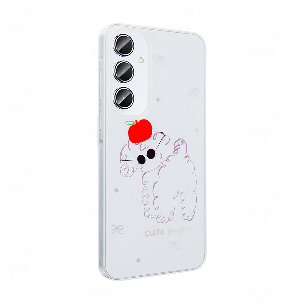 Galaxy S24 FE Kılıf Şeffaf Figürlü Zore Folk Sert Kapak Fiyonk