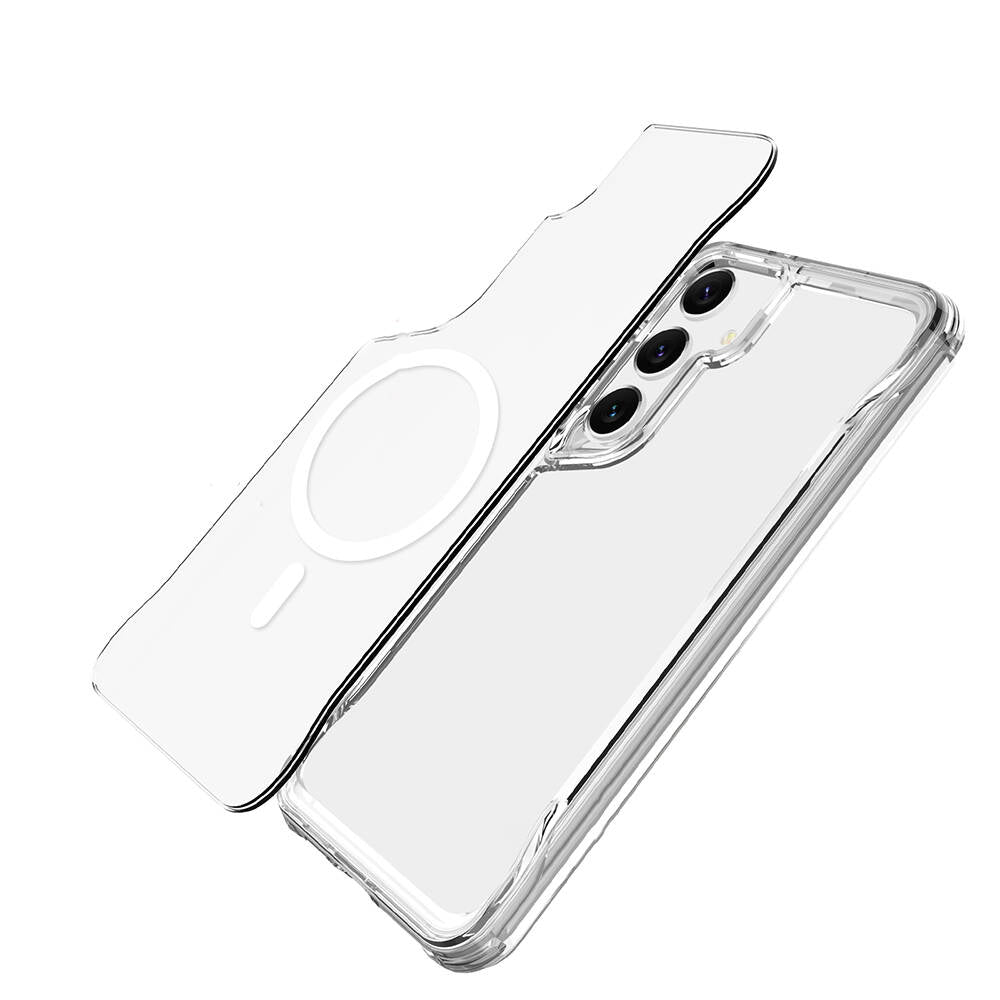 Galaxy S24 Plus Kılıf Zore Magsafe Şarj Özellikli T-Max Magsafe Kapak Renksiz