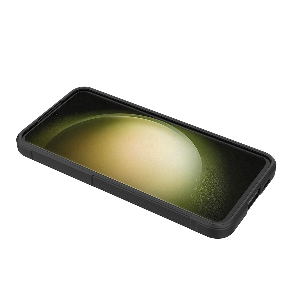 Galaxy S25 FE Kılıf Esnek TPU Oyuklu Arka Yüzey Tasarımlı Zore Etnik Silikon Kapak Siyah