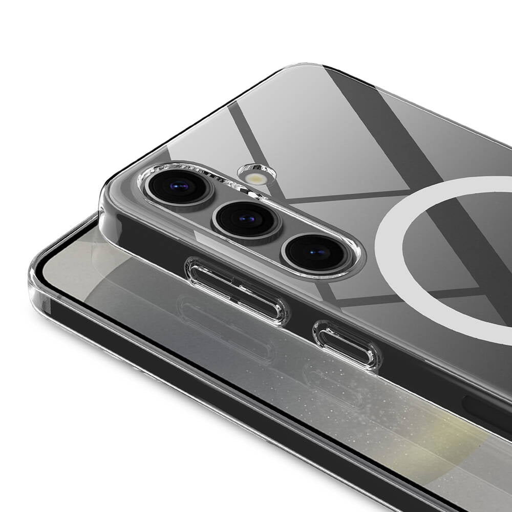 Galaxy S25 Plus Kılıf Kamera Korumalı Magsafe Sert PC Zore Porto Kapak Şeffaf