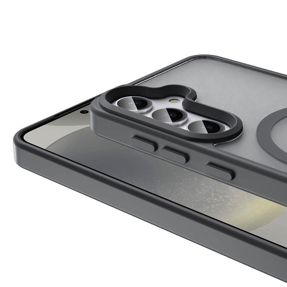 Galaxy S25 Plus Kılıf Magsafe Şarj Özellikli Mat Arka Yüzey Zore Sio Kapak Gri