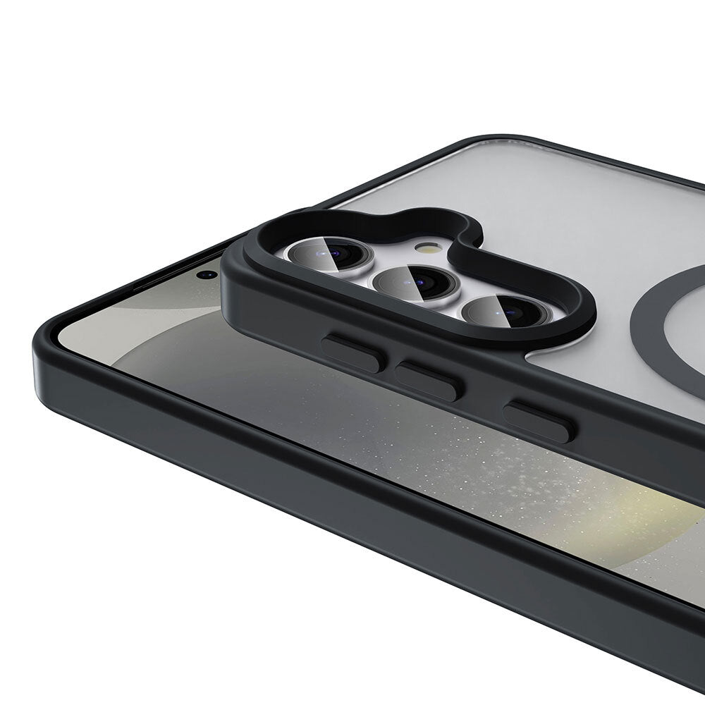 Galaxy S25 Plus Kılıf Magsafe Şarj Özellikli Mat Arka Yüzey Zore Sio Kapak Mavi