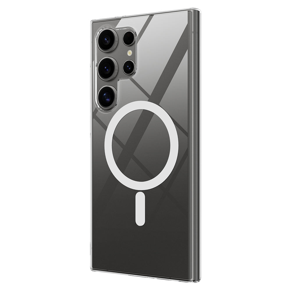 Galaxy S25 Ultra Kılıf Kamera Korumalı Magsafe Sert PC Zore Porto Kapak Şeffaf
