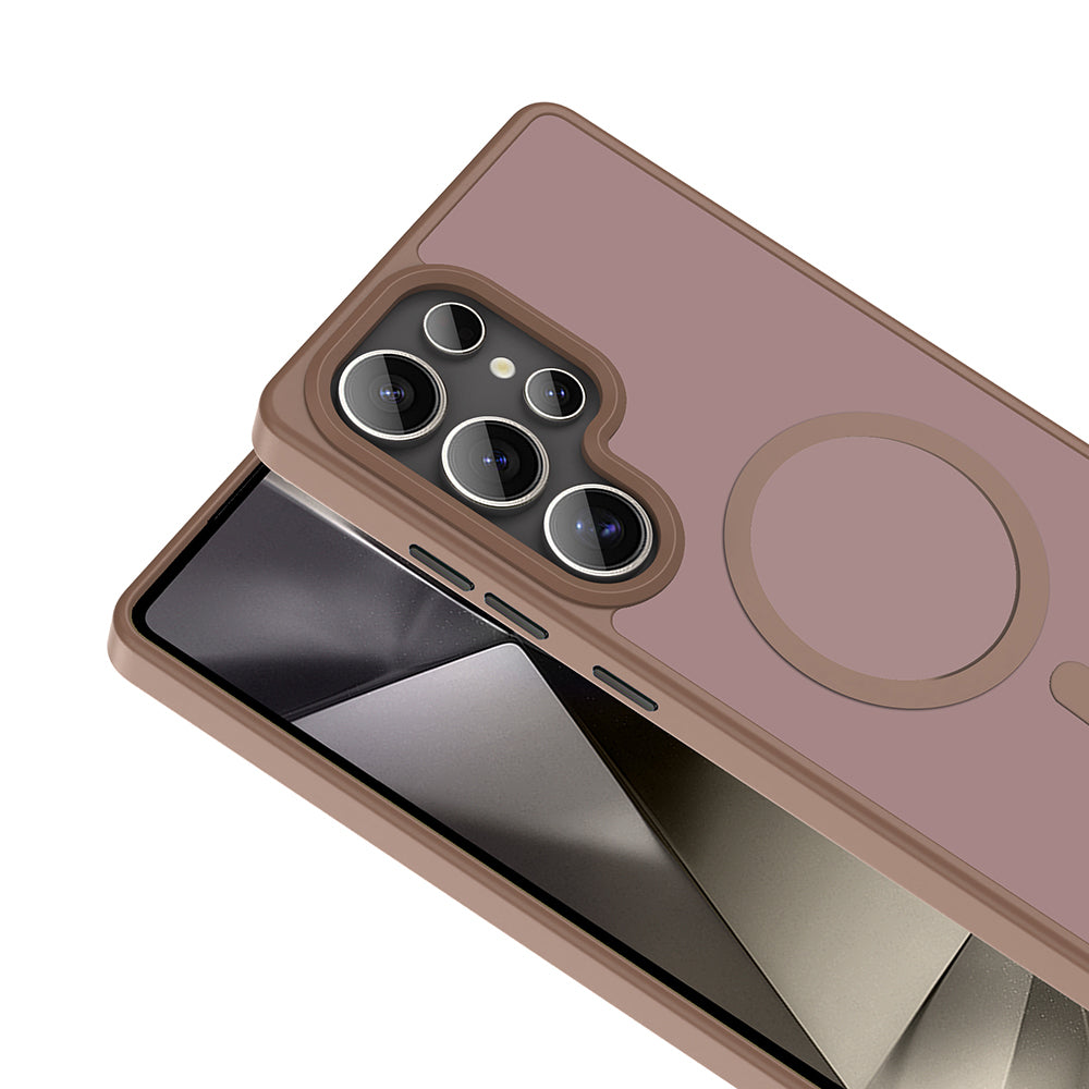 Galaxy S25 Ultra Kılıf Magsafe Şarj Özellikli Mat Arka Yüzey Zore Sio Kapak Mavi