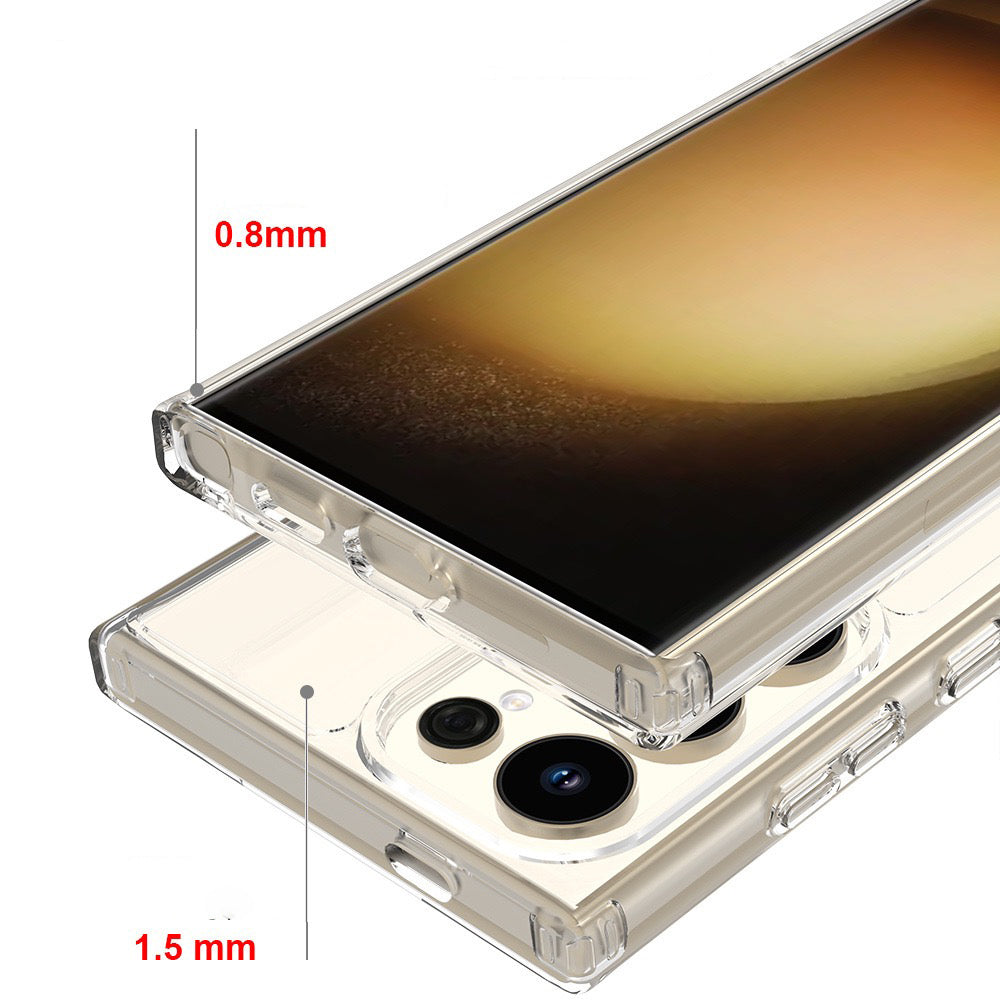 Galaxy S25 Ultra Kılıf Magsafe Şarj Özellikli Şeffaf Sert PC Zore Embos Kapak Şeffaf