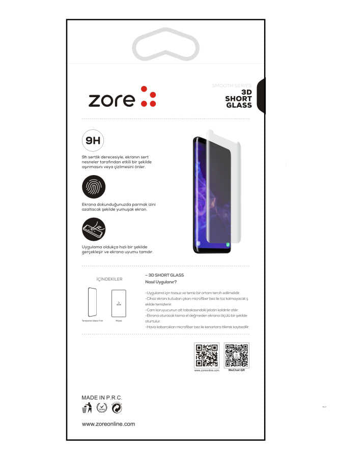 Galaxy S7 Edge Zore 3D Short Glass Ekran Koruyucu Gold