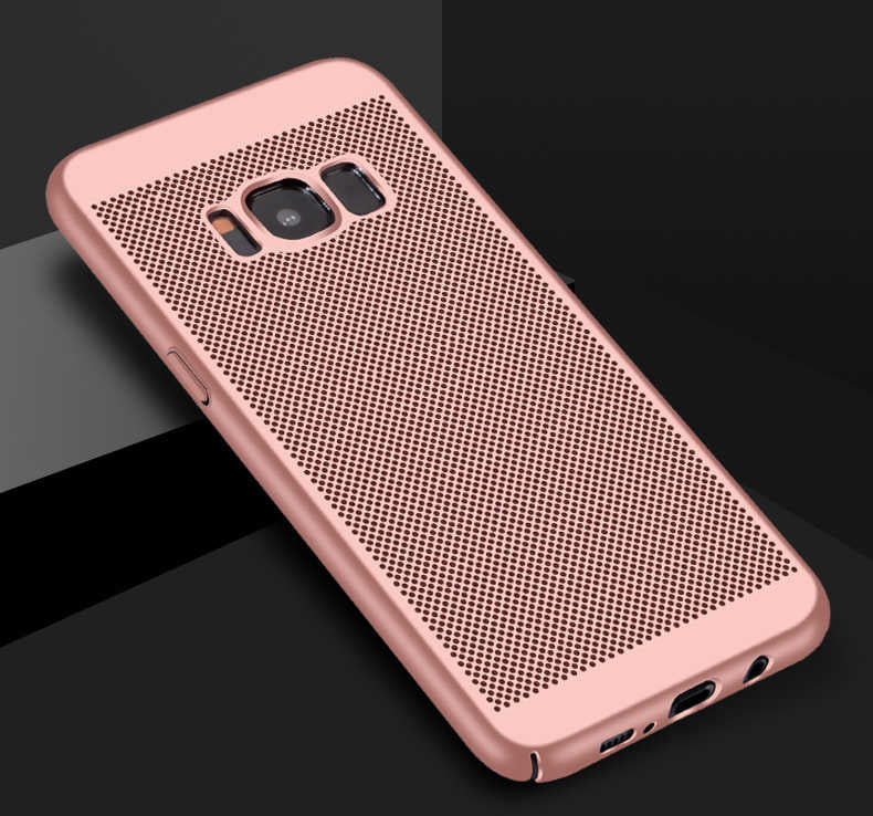 Galaxy S8 Kılıf Zore Delikli Rubber Kapak Rose Gold