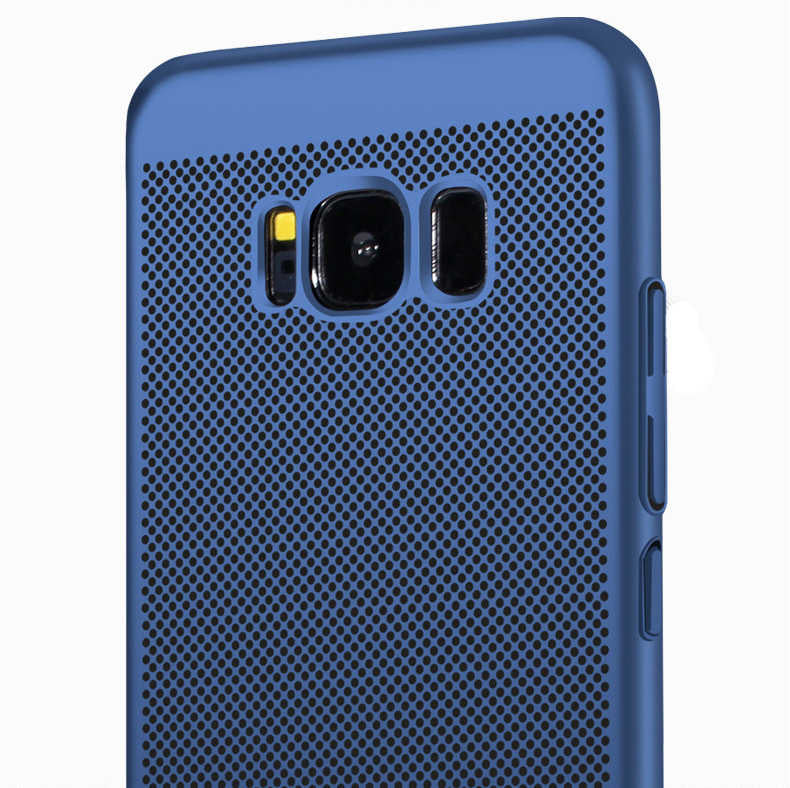 Galaxy S8 Kılıf Zore Delikli Rubber Kapak Lacivert