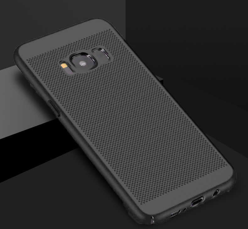Galaxy S8 Kılıf Zore Delikli Rubber Kapak Füme