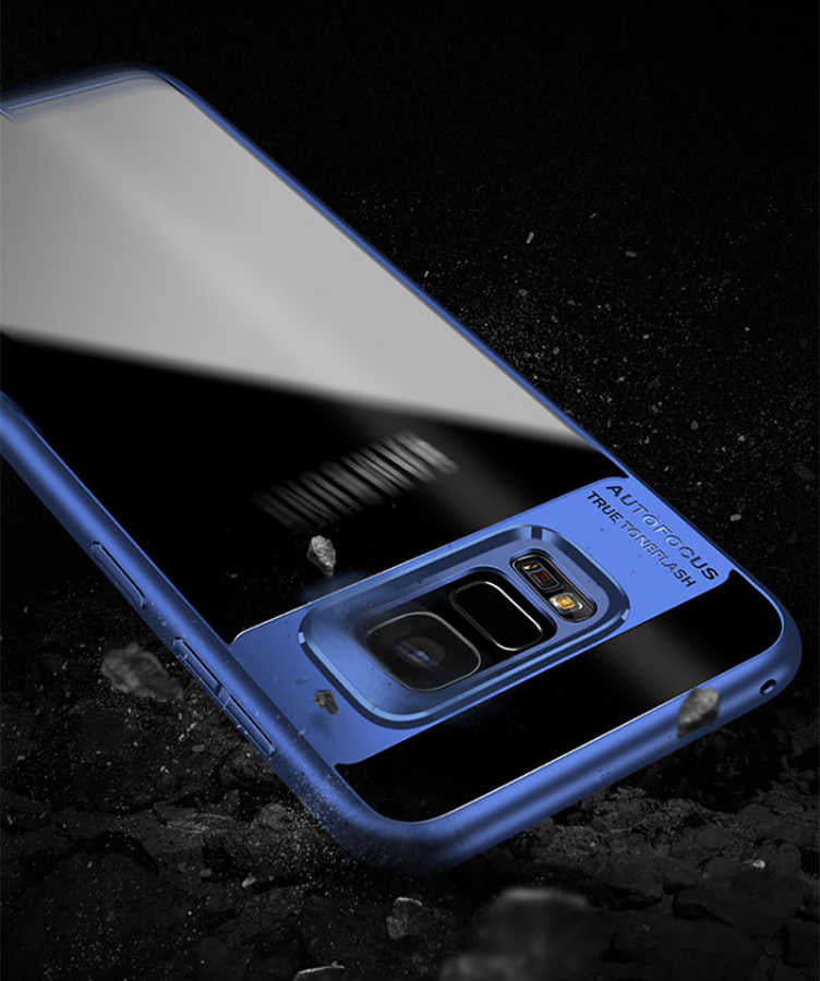 Galaxy S8 Kılıf Zore Buttom Kapak Mavi