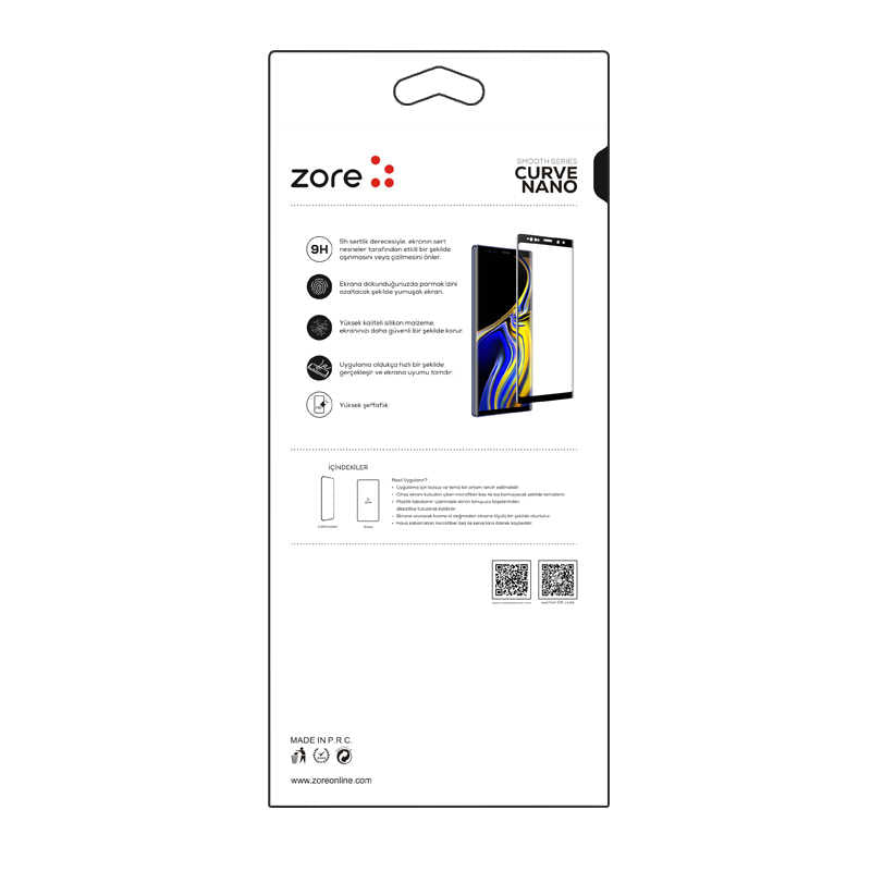 Galaxy S8 Plus Zore 3D Short Curve Nano Ekran Koruyucu Siyah
