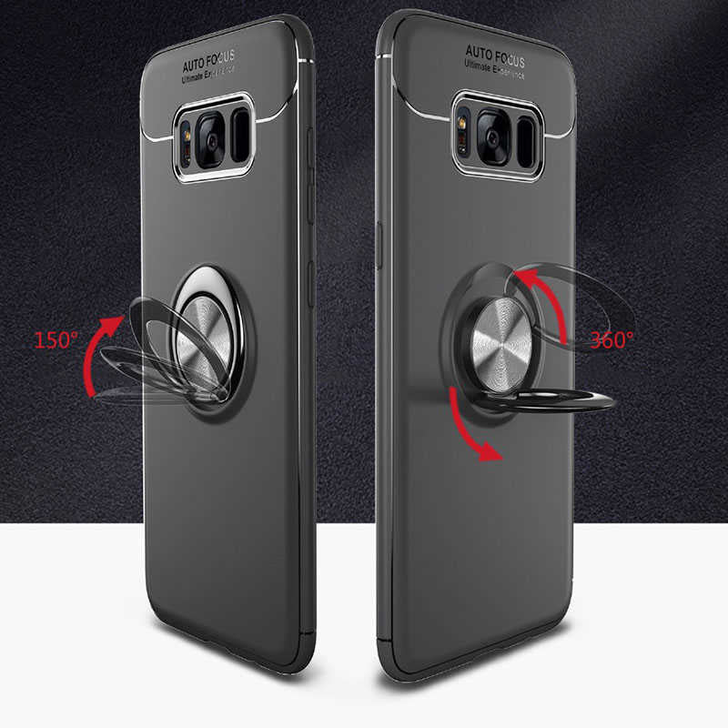Galaxy S8 Plus Kılıf Zore Ravel Silikon Kapak Siyah-Mavi
