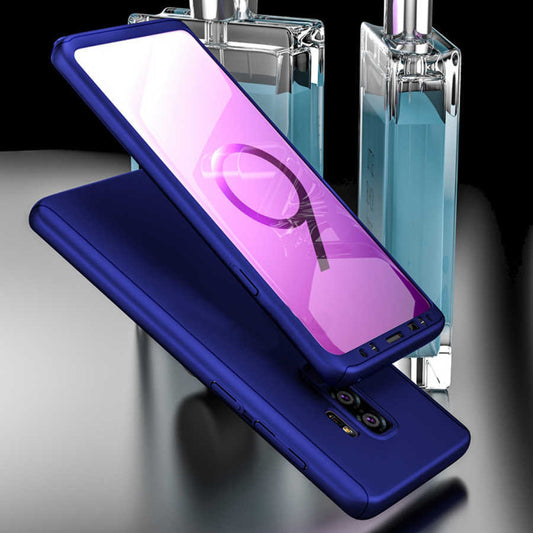 Galaxy S9 Kılıf Zore 360 3 Parçalı Rubber Kapak Lacivert
