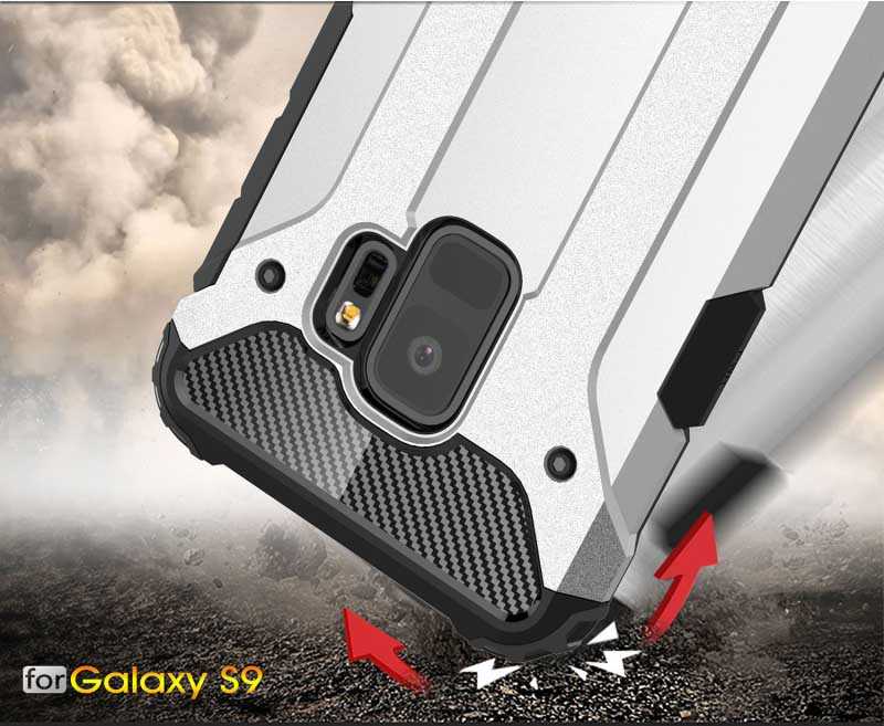 Galaxy S9 Kılıf Zore Crash Silikon Kapak Gold