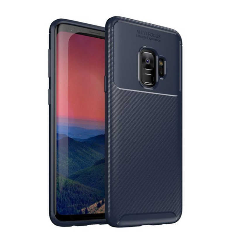 Galaxy S9 Kılıf Zore Negro Silikon Kapak Kahverengi