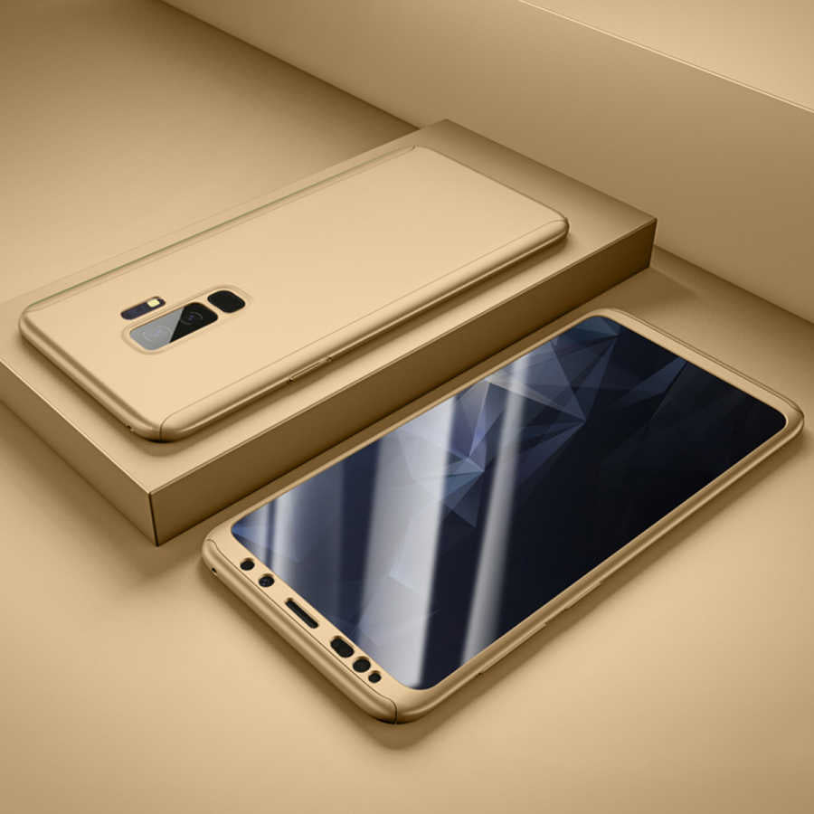 Galaxy S9 Plus Kılıf Zore 360 3 Parçalı Rubber Kapak Lacivert