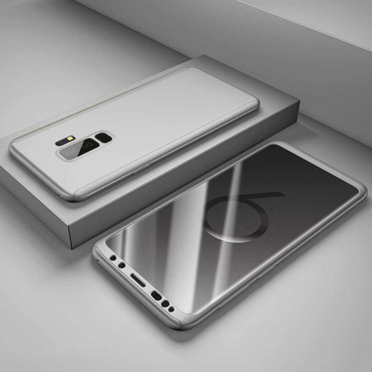 Galaxy S9 Plus Kılıf Zore 360 3 Parçalı Rubber Kapak Gri