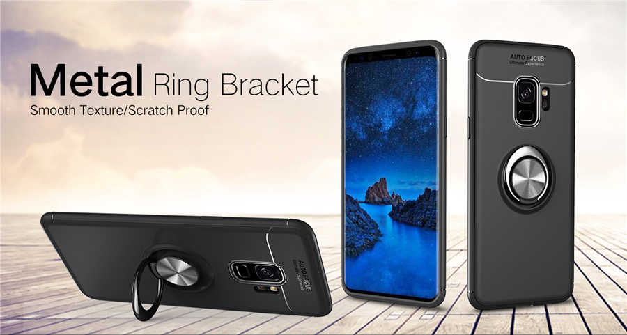 Galaxy S9 Plus Kılıf Zore Ravel Silikon Kapak Siyah-Rose Gold