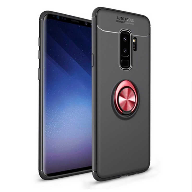Galaxy S9 Plus Kılıf Zore Ravel Silikon Kapak Siyah-Kırmızı