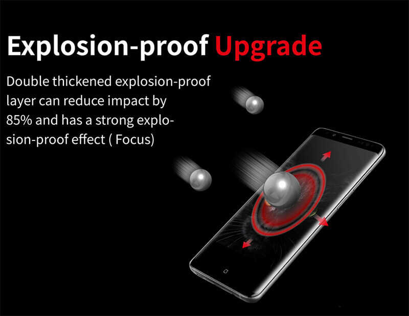 Galaxy S9 Plus Zore Zırh Shock Tpu Nano Ekran Koruyucu Siyah