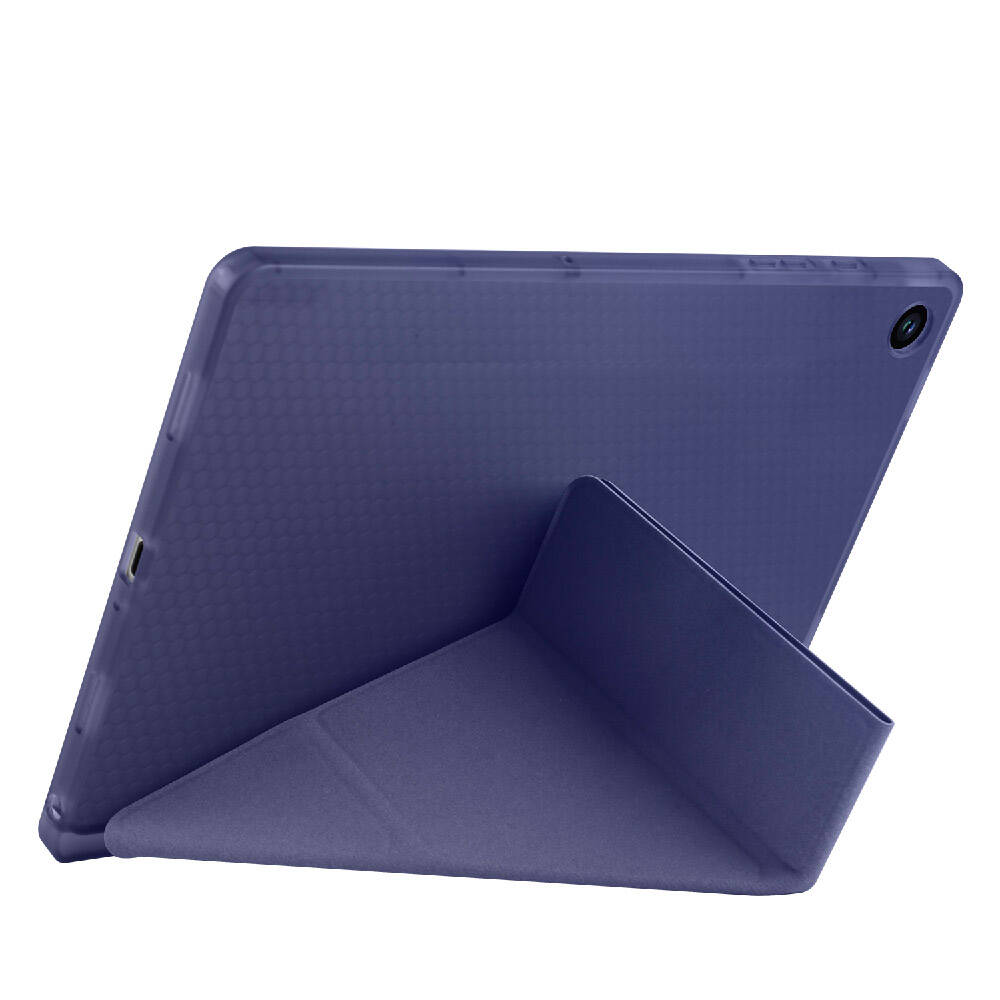 Galaxy Tab A9 Kılıf Zore Tri Folding Kalem Bölmeli Standlı Kılıf Siyah