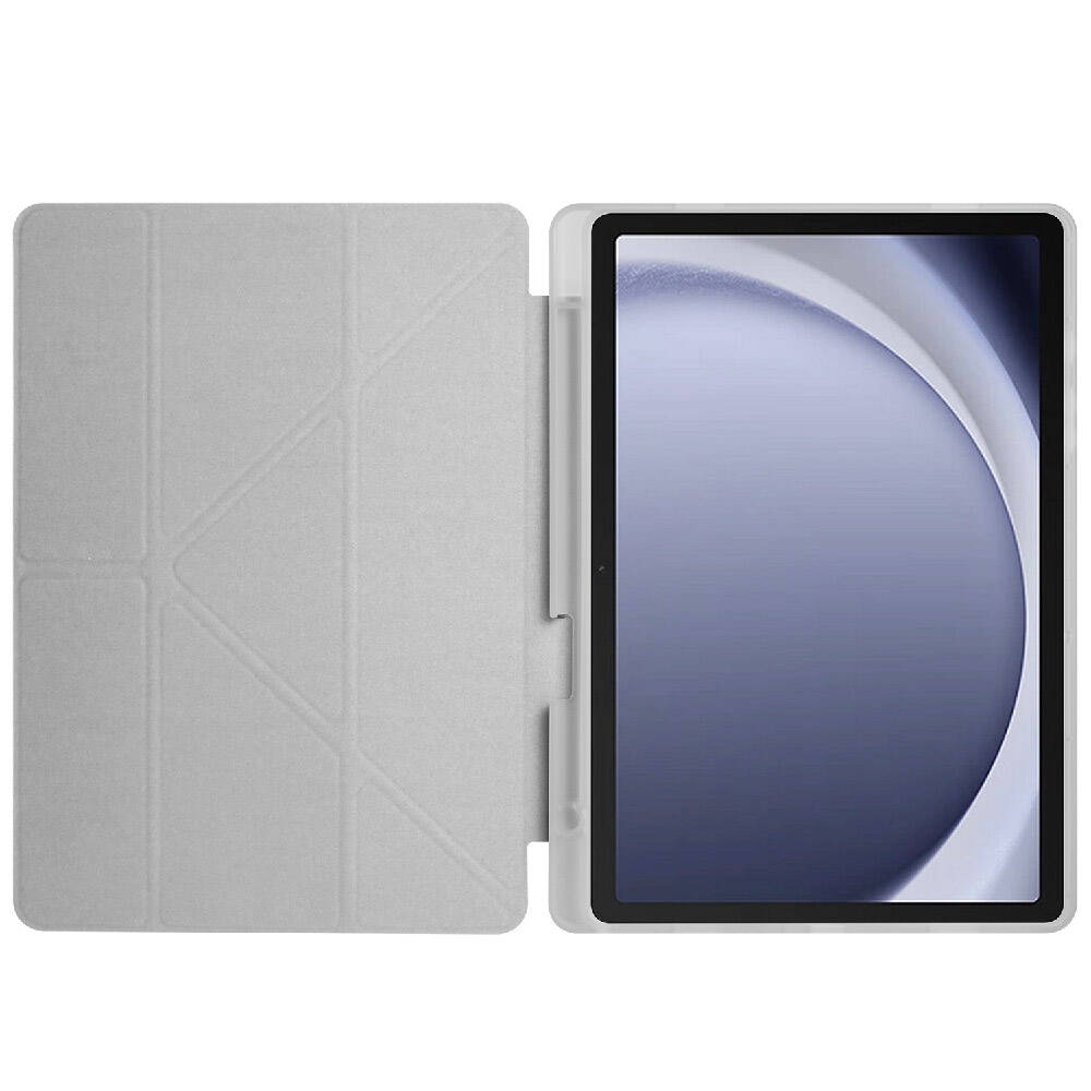 Galaxy Tab A9 Kılıf Zore Tri Folding Kalem Bölmeli Standlı Kılıf Siyah