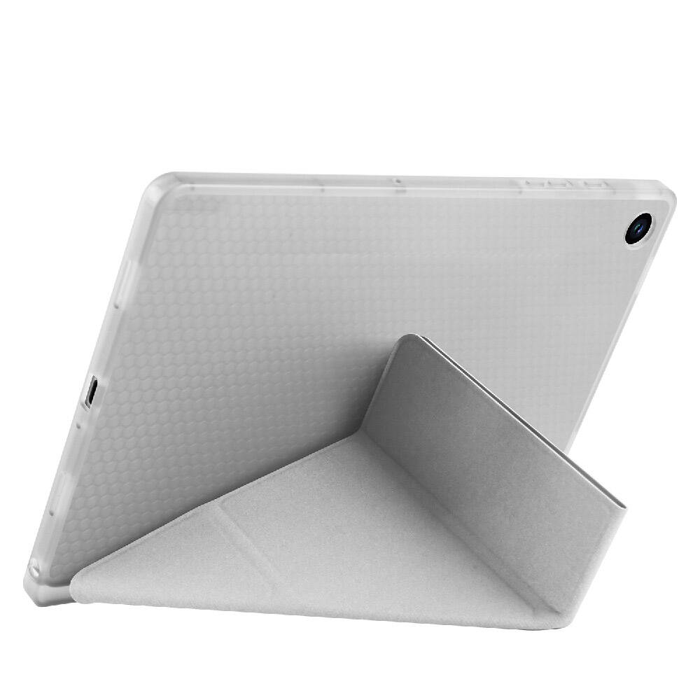 Galaxy Tab A9 Kılıf Zore Tri Folding Kalem Bölmeli Standlı Kılıf Siyah